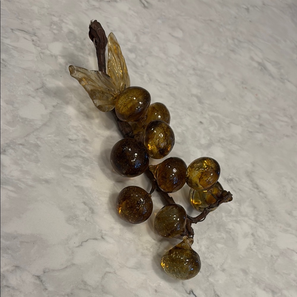 Vintage Glass Grape Cluster Decor